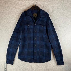 Lucky‎ Brand Men's Button Down Plaid Blue Flannel Long Sleeve Shirt Size S 8770